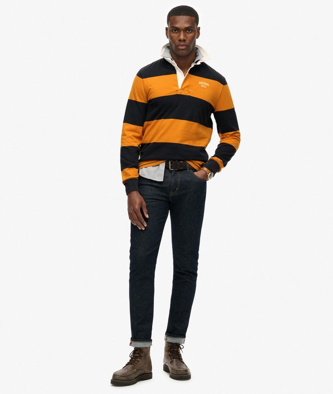 Vintage Athletic Stripe Rugby Top