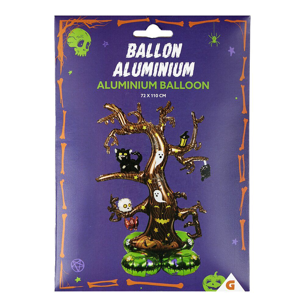 Décoration Halloween arbre gonflable en aluminium 72xH110cm