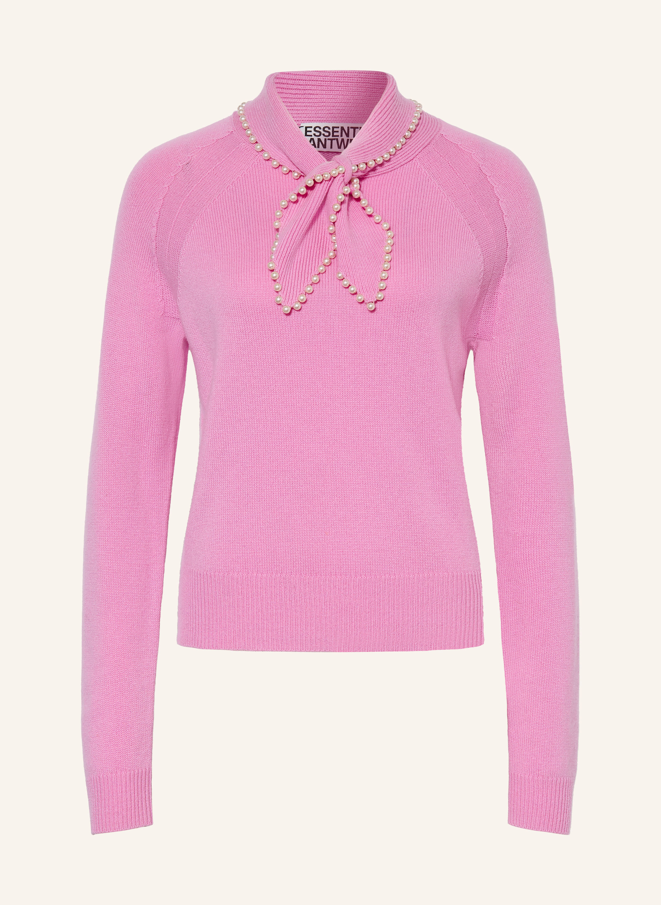 ESSENTIEL ANTWERP Pullover KASA mit Schluppe und Schmuckperlen
