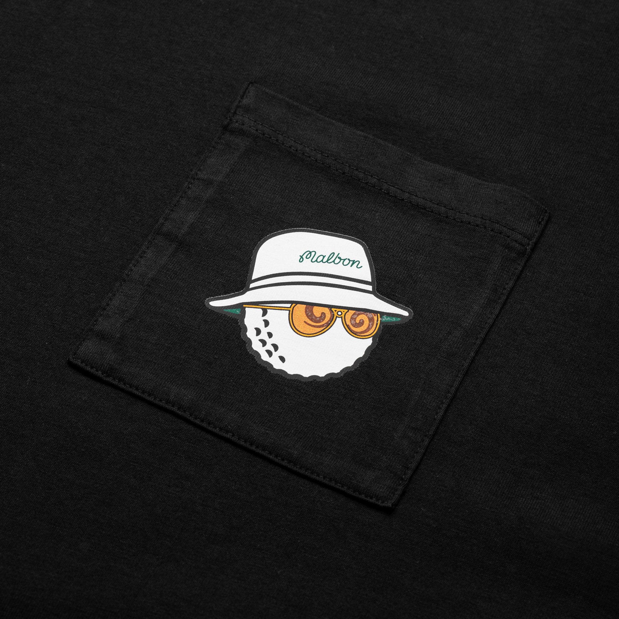Malbon Golf Pocket Tee - Black