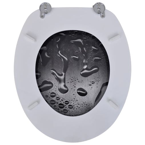 NNEVL Toilet Seats with Lids 2 pcs MDF Water