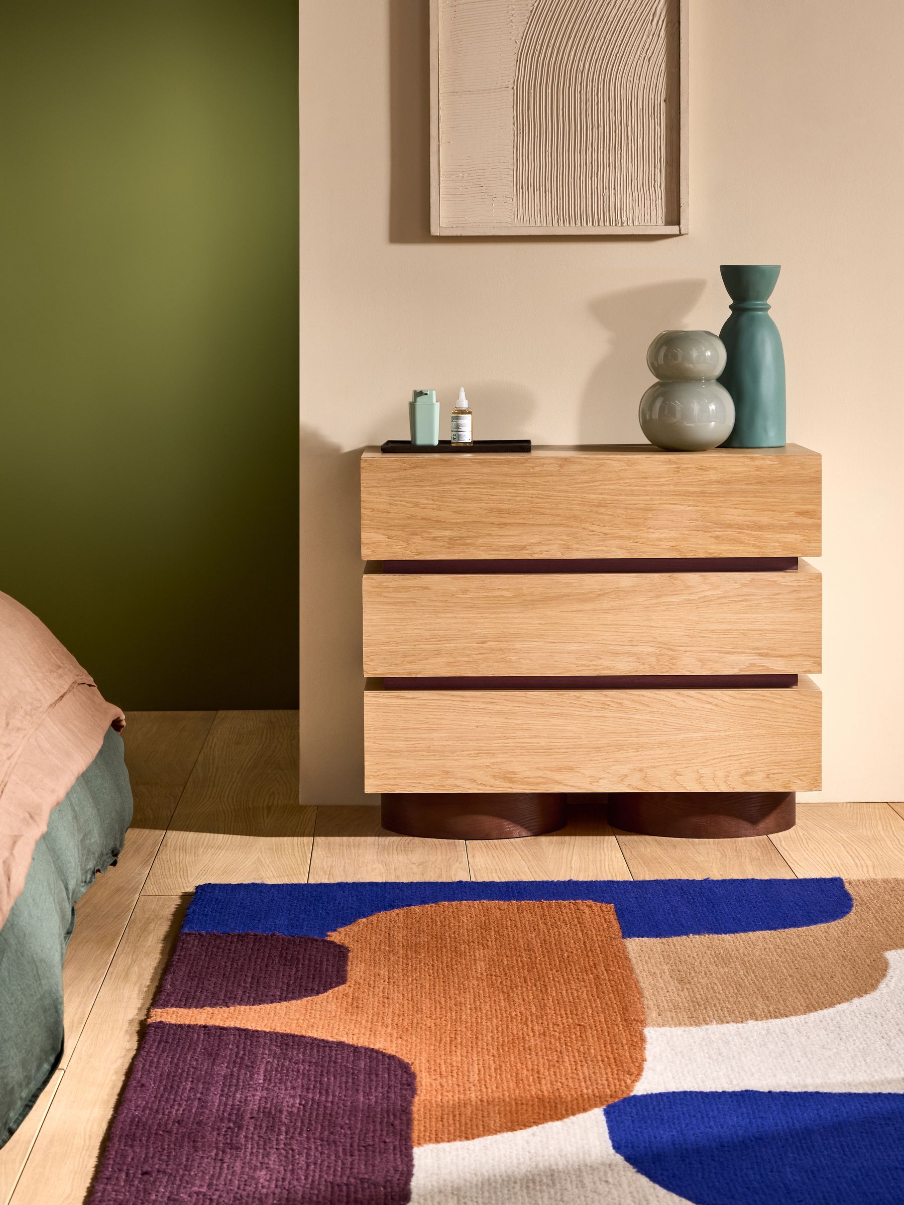 Bern 3 Drawer Chest of Drawers in Oak