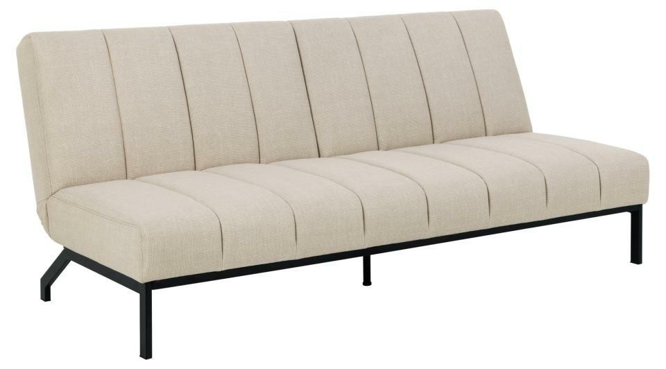 Sofa Caix beżowa regulowane oparcia z funkcją spania