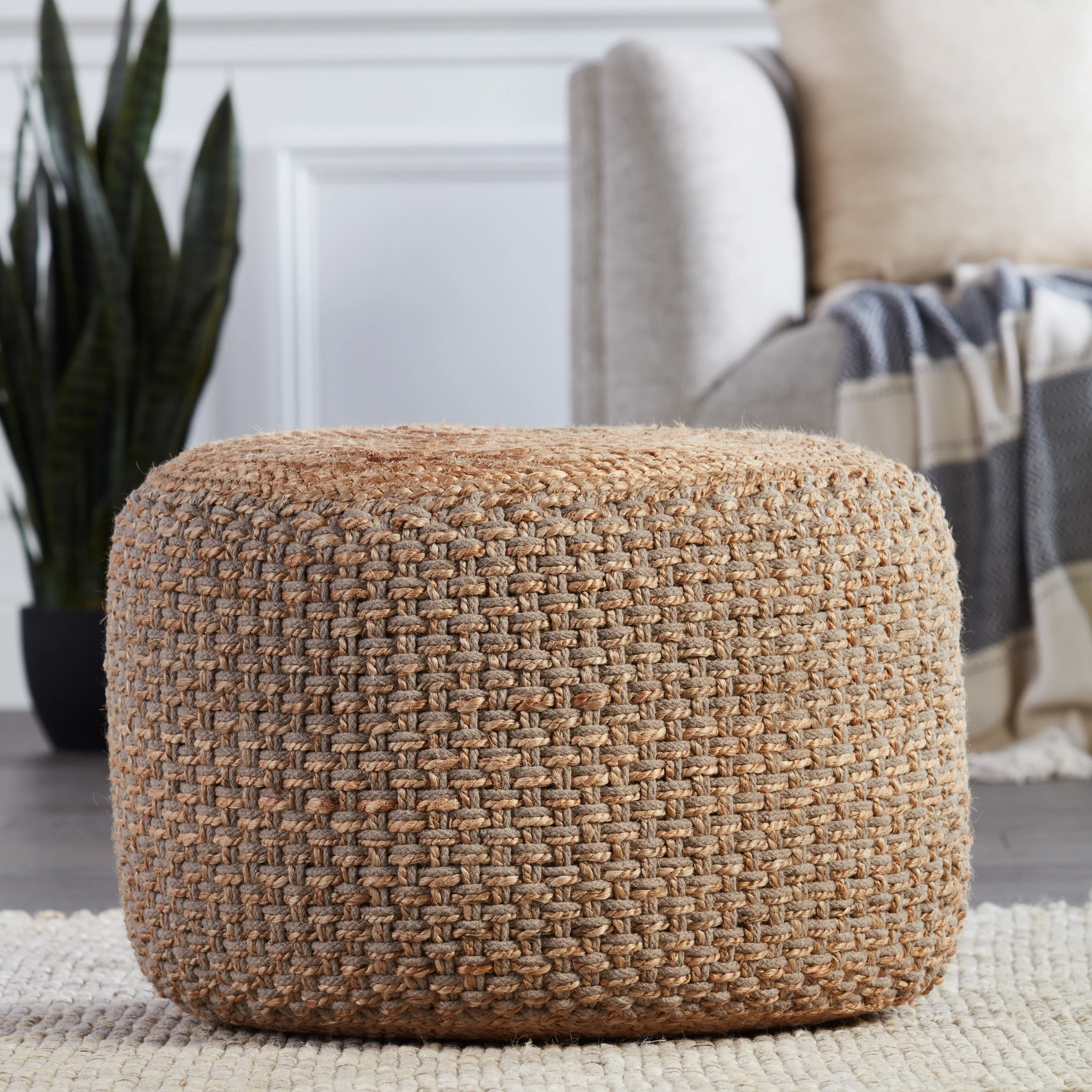 Kealani Trellis Cylinder Pouf