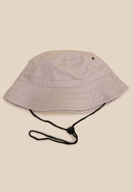 Mens Stone Chin Strap Bucket Hat