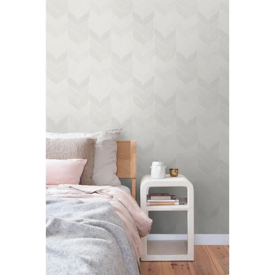 Sanders & Sanders behang grafisch motief gebroken wit - 53 cm x 10,05 m