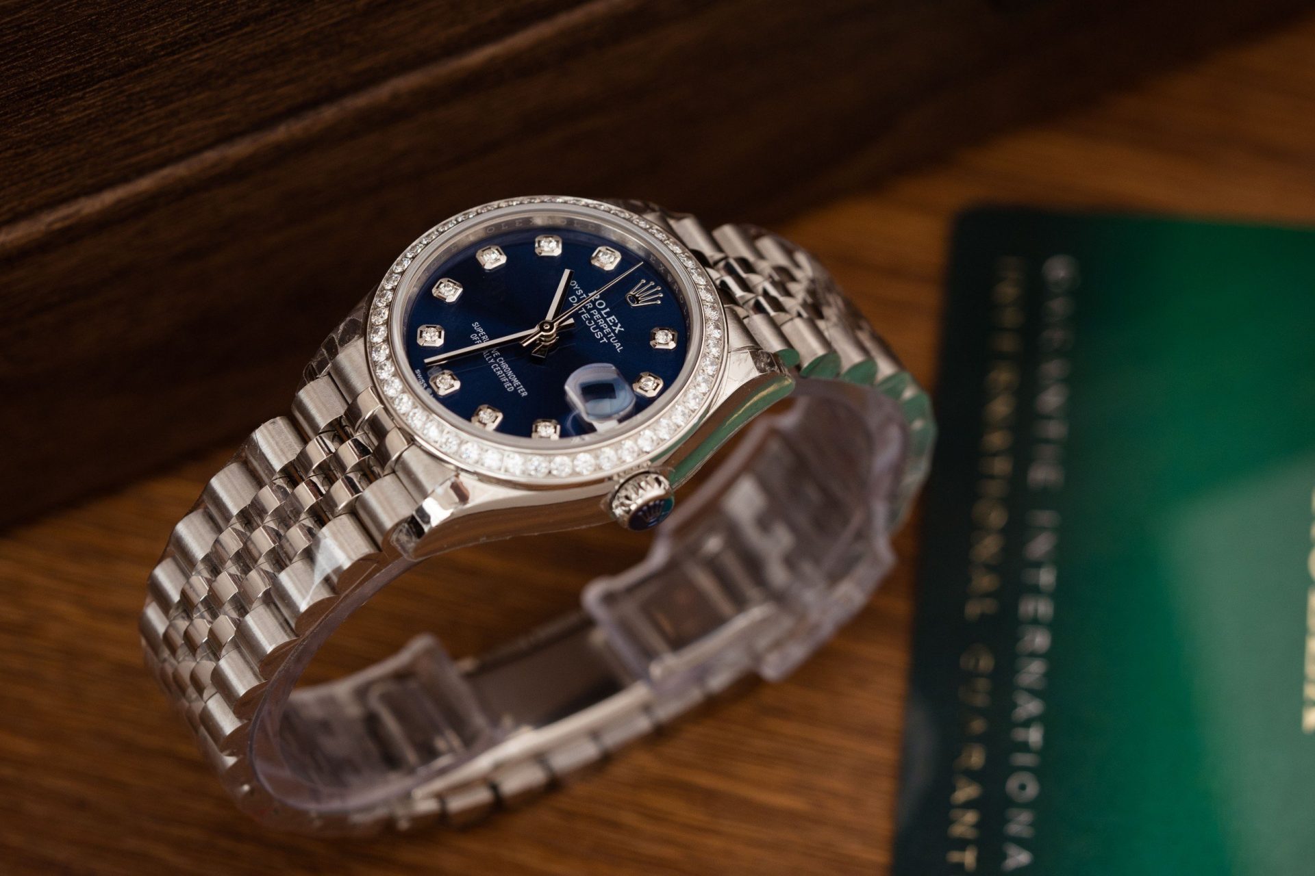 Rolex Datejust 316L Steel Blue Dial CZ Diamonds 31mm Jub EWF Replica