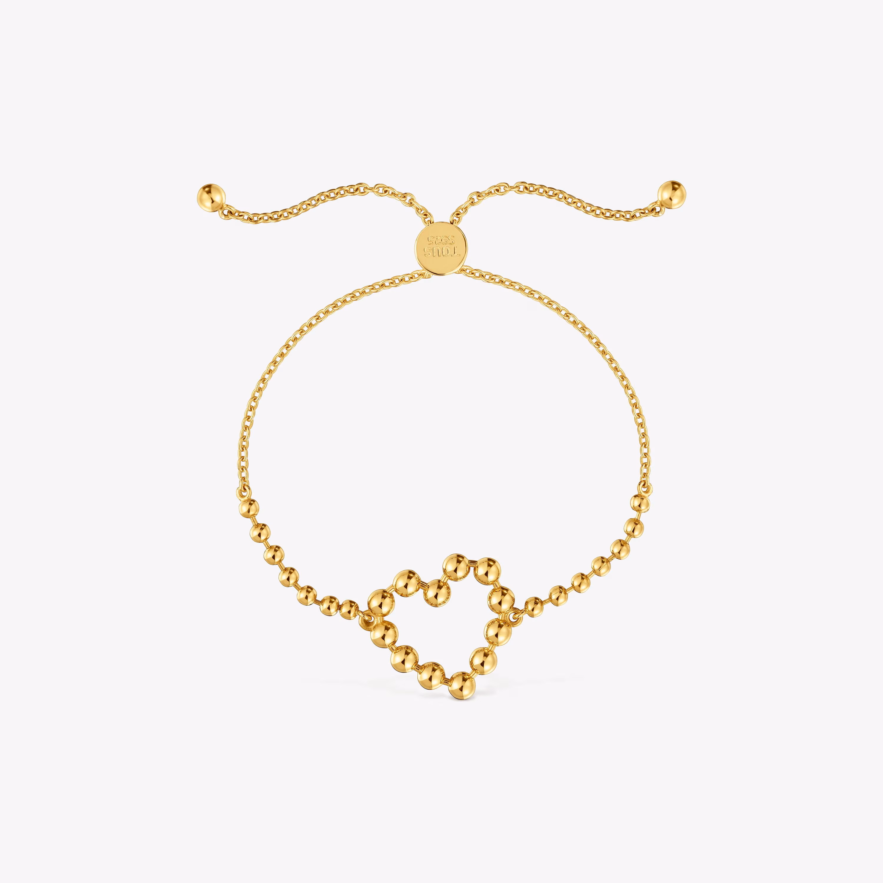 Pulsera cadena corazón con baño de oro 18 kt sobre plata Sugar Party