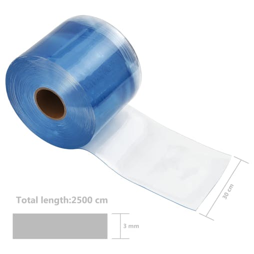 NNEVL Strip Curtain Roll PVC 3mm x 300mm 25 m