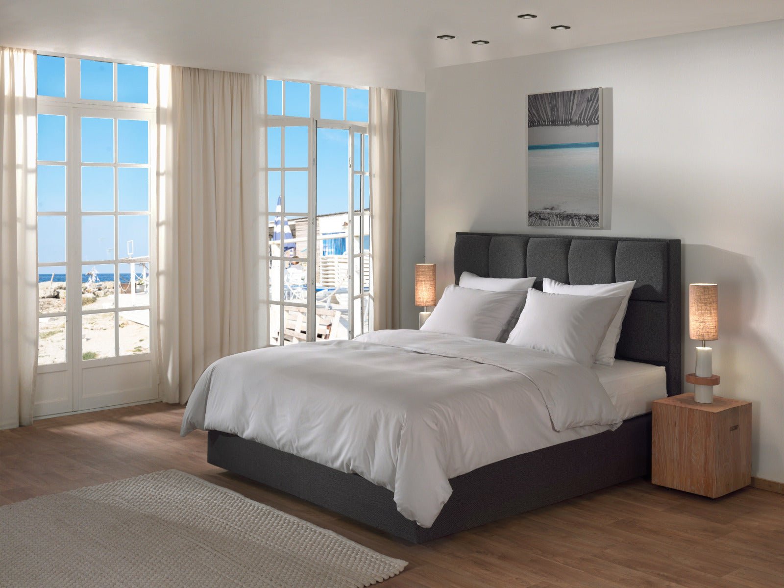 Yellow Dekbedovertrek Katoen Suites Casablanca - vaporous grey