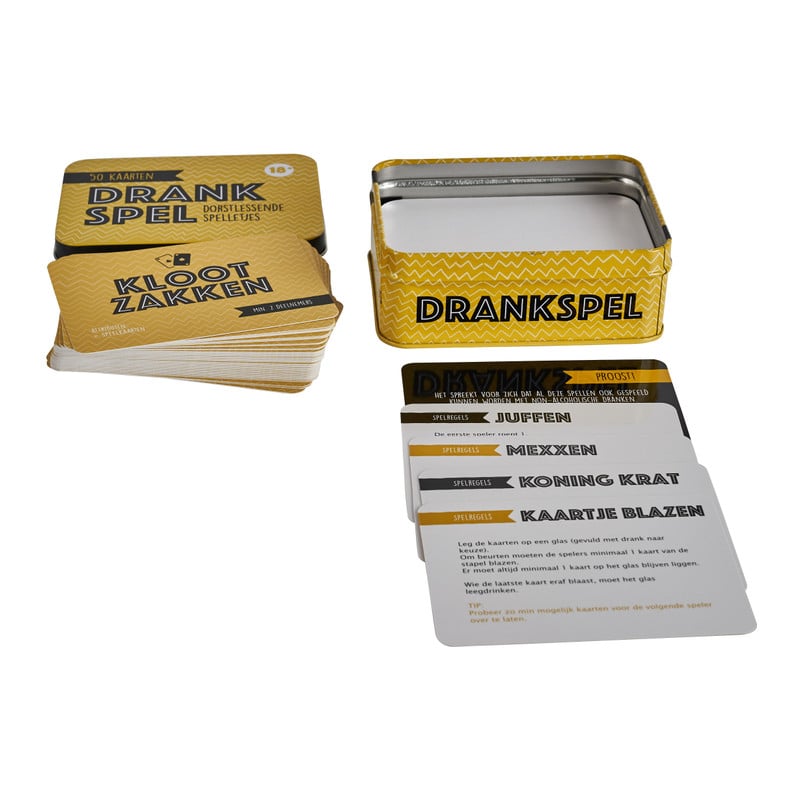 Drankspel in blik - 50 kaarten