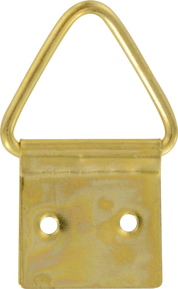 OOK Medium Triangle Hangers with Nails, Brass, 2-pk