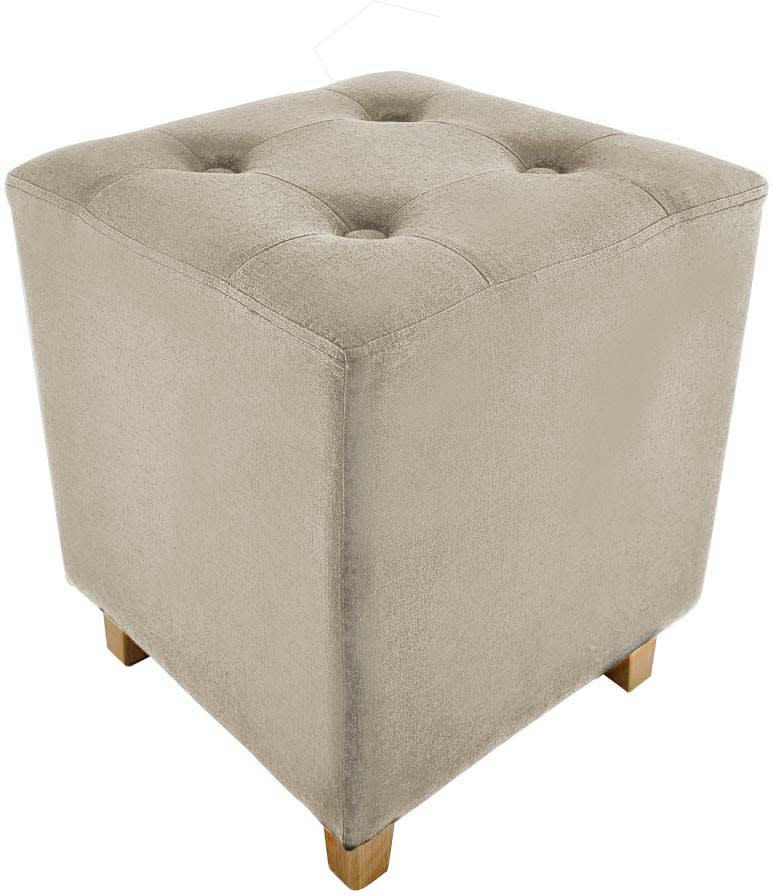 - Pouf carré en lin hippolyte beige