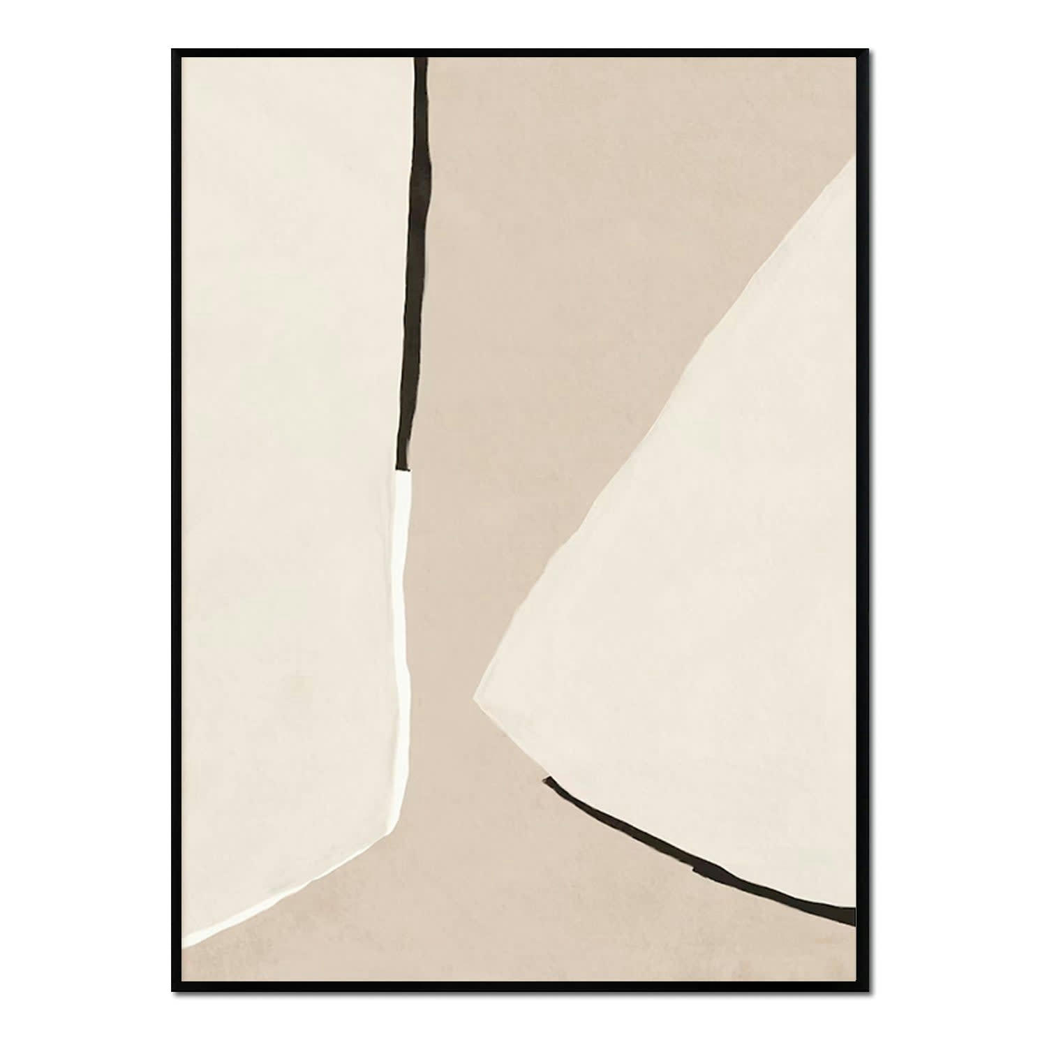 MINIMALISMO - Affiche avec cadre noir -  géométrie abstraite - 30x40