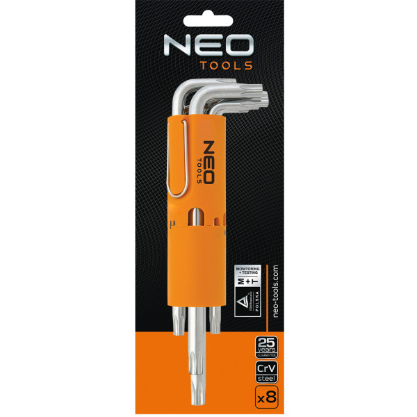 Klucze Torx długie T10-T50, 8 szt. NEO 09-524