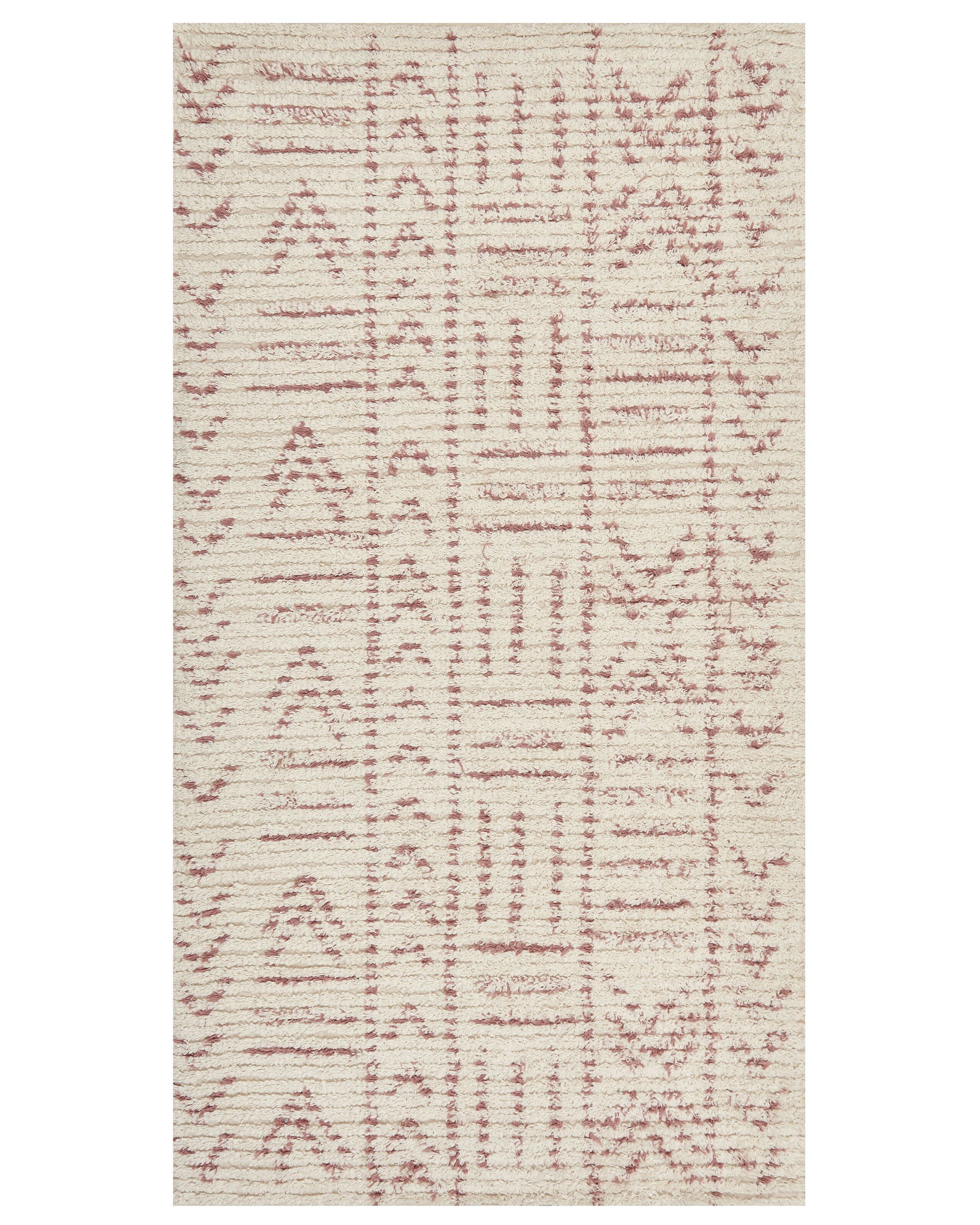Dywan bawełniany 80x150 cm beżowy