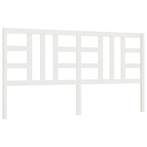 NNEVL Bed Headboard White 186x4x100 cm Solid Wood Pine