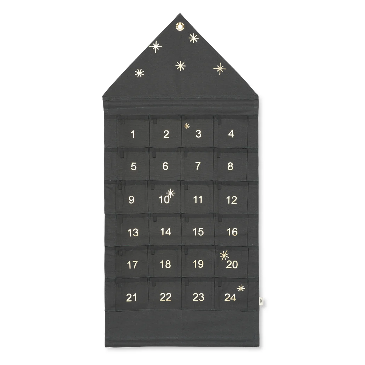 Ferm Living - House Adventskalender, breit / dunkelgrün