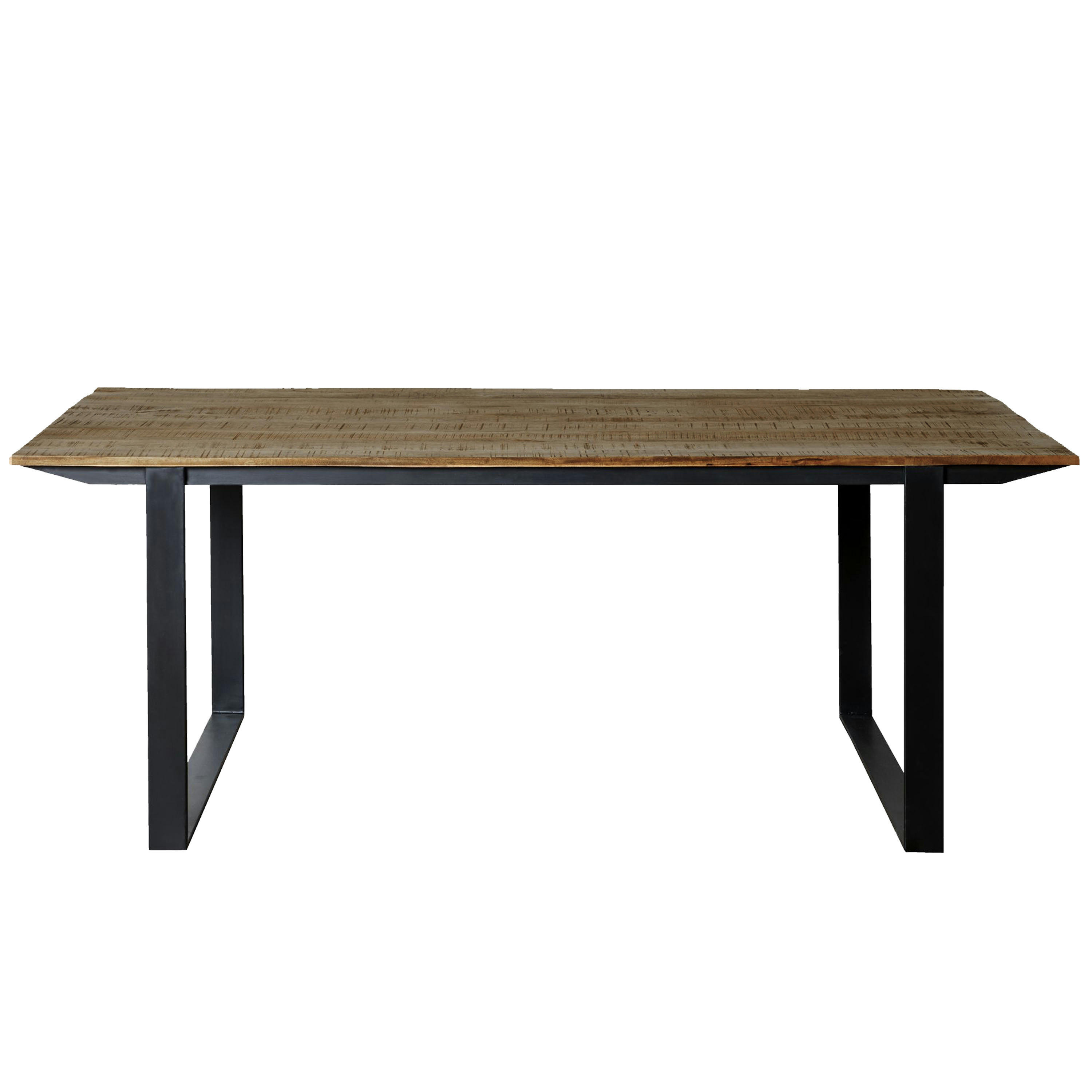 BILBAO - BILBAO-Table à manger 8/10 personnes L200, Manguier massif et métal