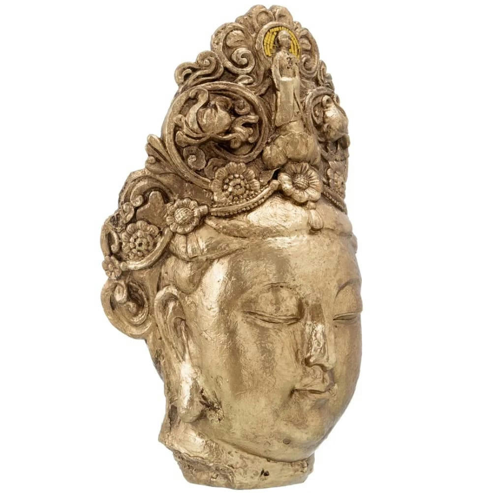 BOUDDHA - Grande statue en résine tête Bouddha H67cm