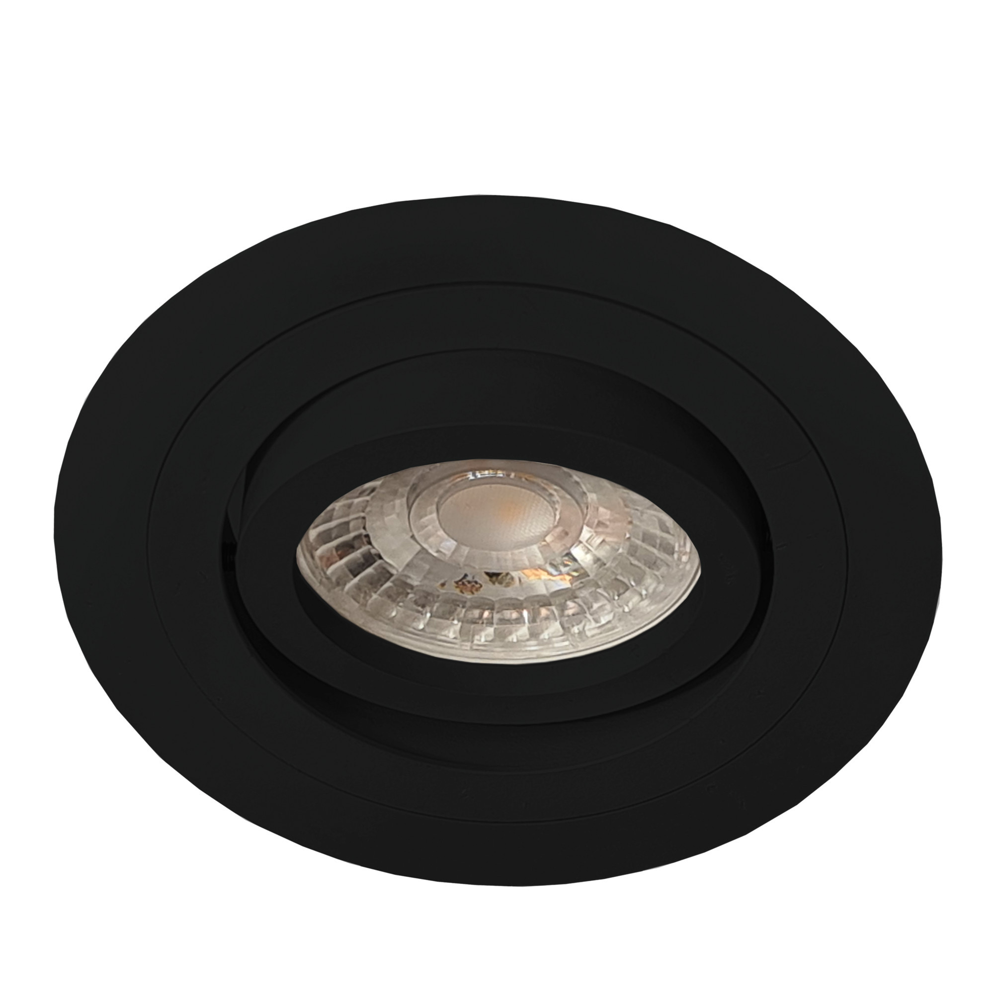 Oprawa wpuszczana oczko okrągła czarna 9cm TOCHI 1xGU10x10W IP20 Brosline