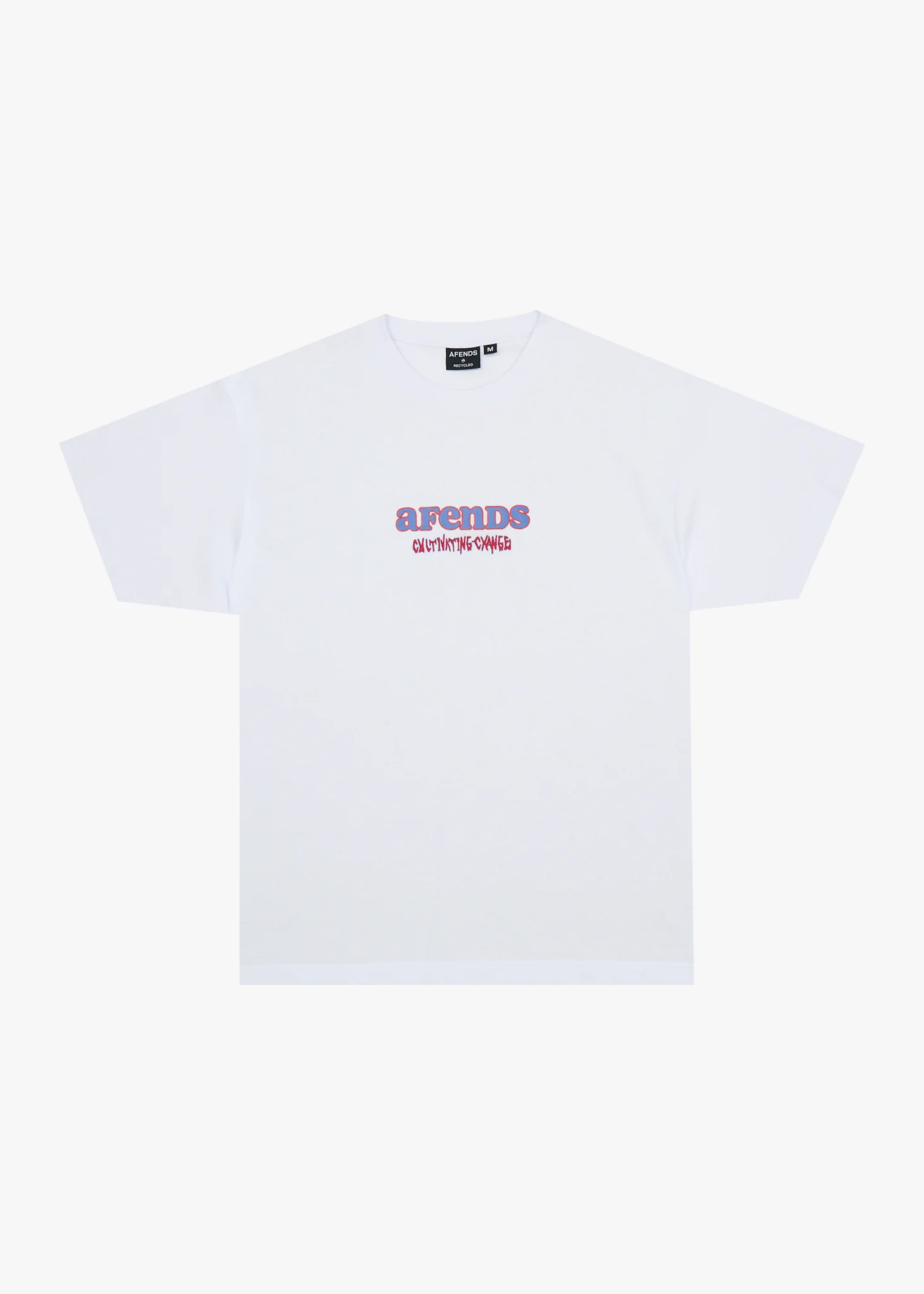 AFENDS Mens Simple Times - Boxy Tee - White
