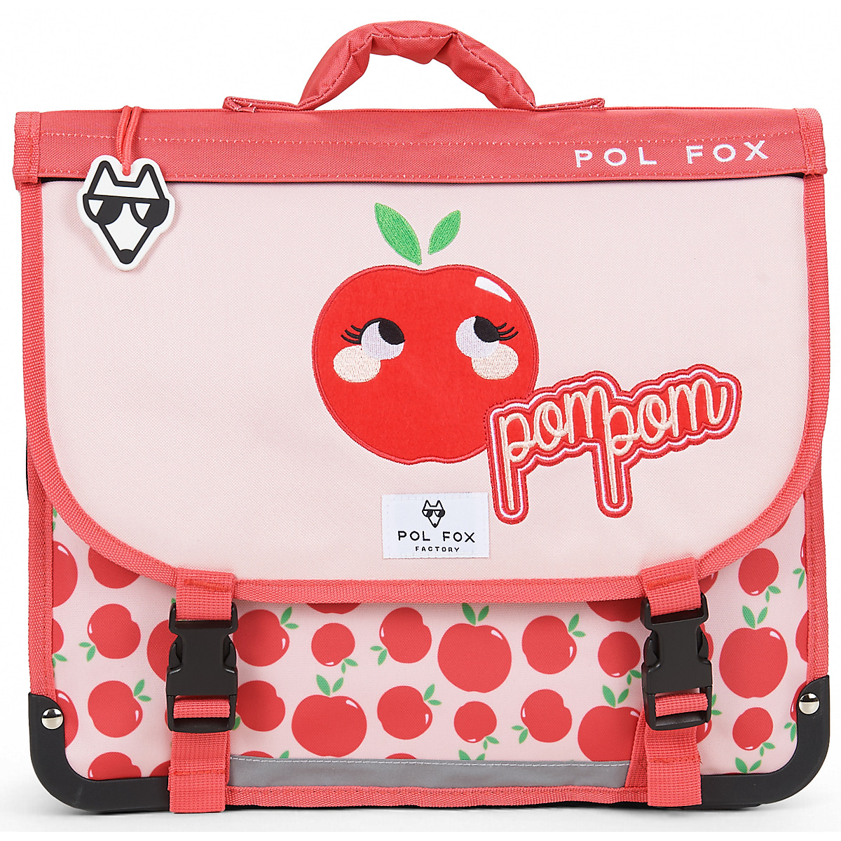 Pol Fox - CARTABLE 38 CM POMPOM - Red
