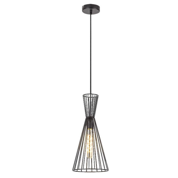 Lampa wisząca czarna Leandros 1xE27x40W wym: 140x19x19 cm Rabalux