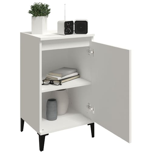 NNEVL Bedside Cabinets 2 pcs White 40x35x70 cm Engineered Wood