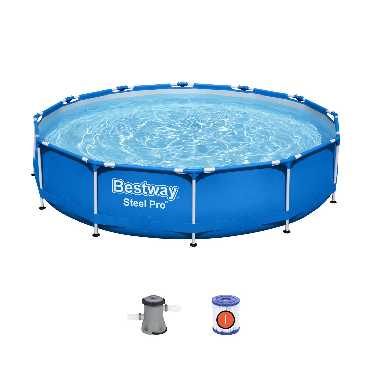 Piscina fuori terra Steel Pro Bestway rotonda, 366x76 cm