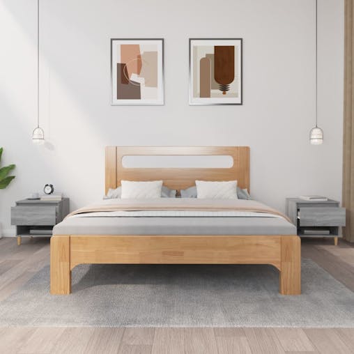NNEVL Bedside Tables 2 pcs Grey Sonoma 50x46x50 cm Engineered Wood
