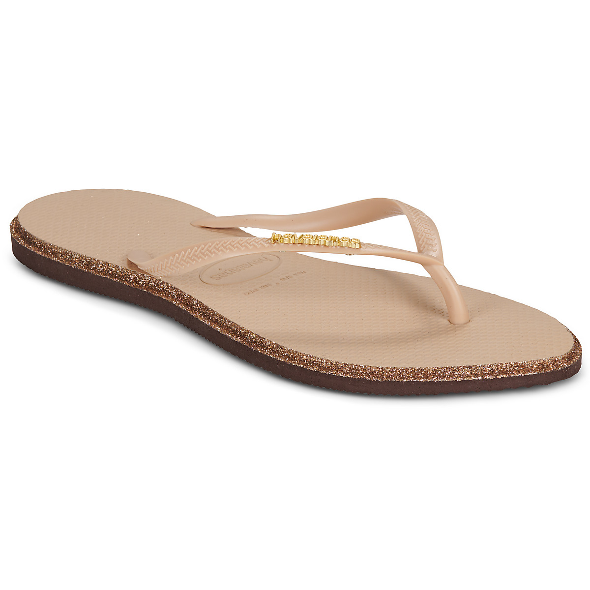 Havaianas - SLIM POINT GLITTER - Beige / Brown
