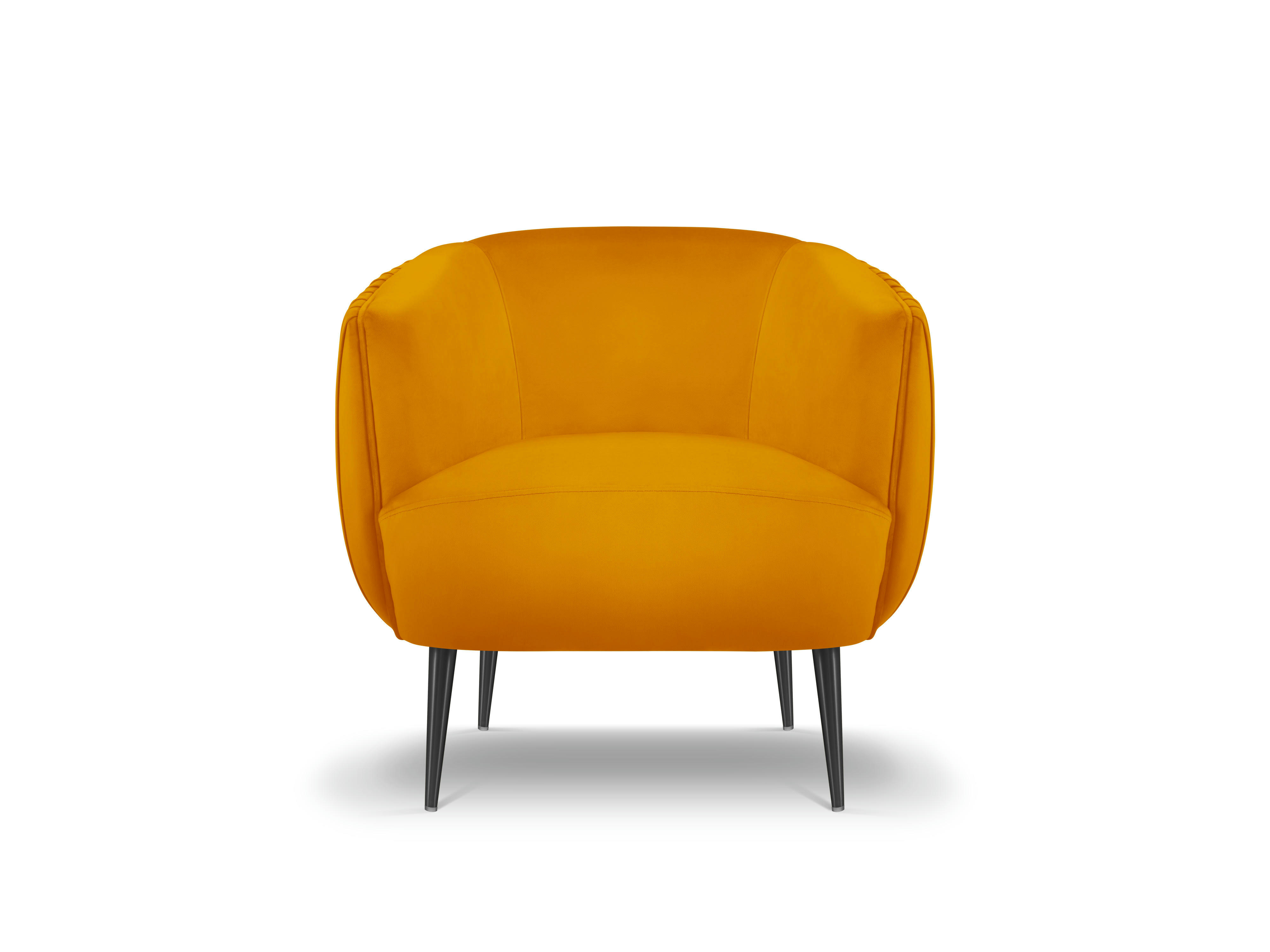MOSS - Fauteuil en velours orange