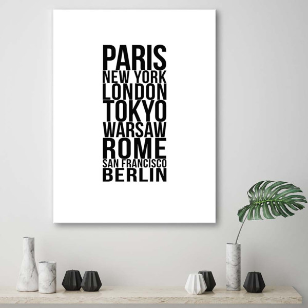 Feeby Obraz na płótnie Paryż Londyn Tokio 40x60
