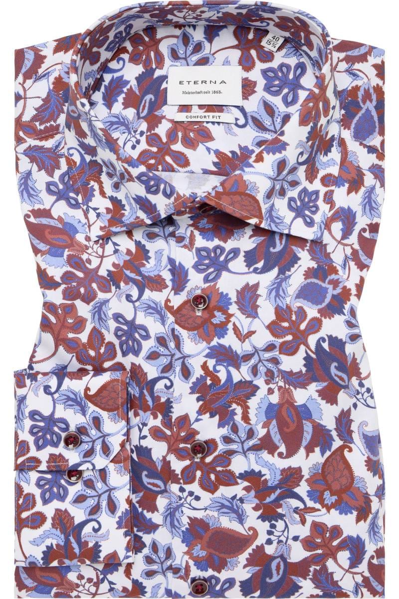 ETERNA Comfort Fit Hemd chianti, Bedruckt