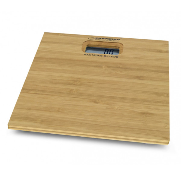 Waga łazienkowa Esperanza Bamboo EBS012 bambusowa 180 kg LCD