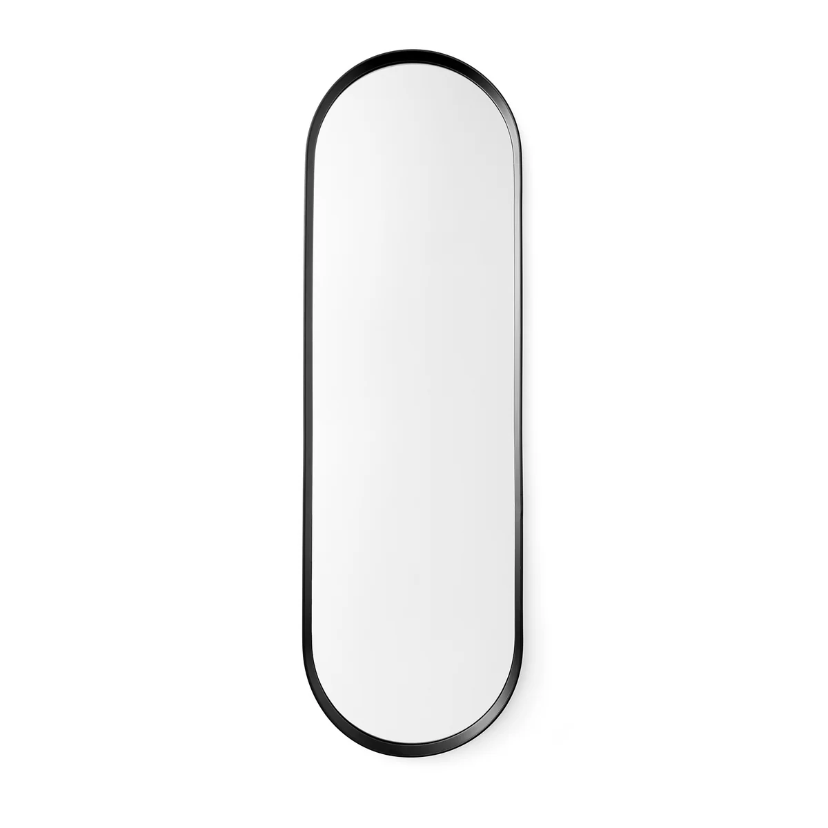 Audo - Norm Oval Wandspiegel, schwarz