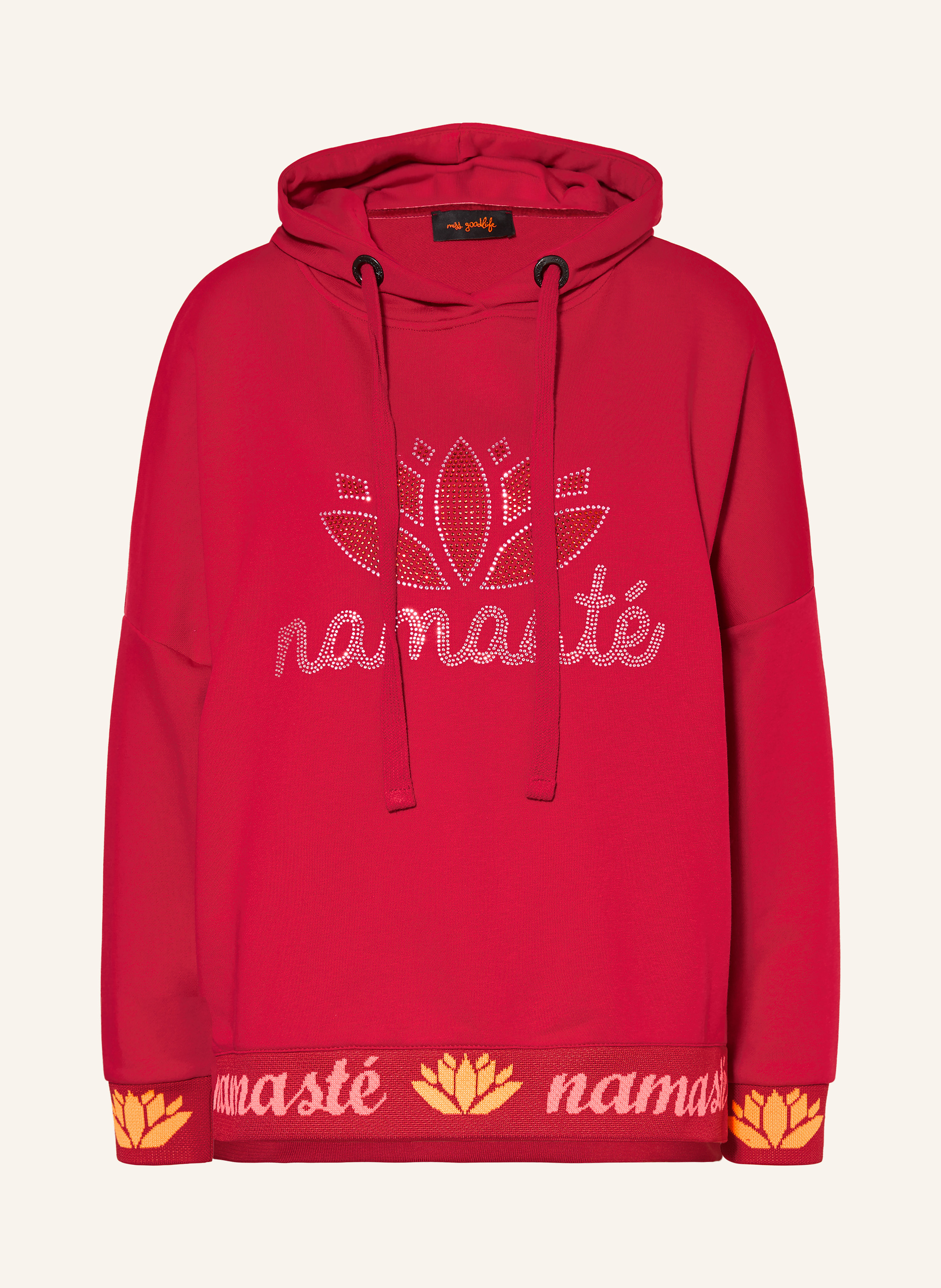 miss goodlife Hoodie mit Schmucksteinen