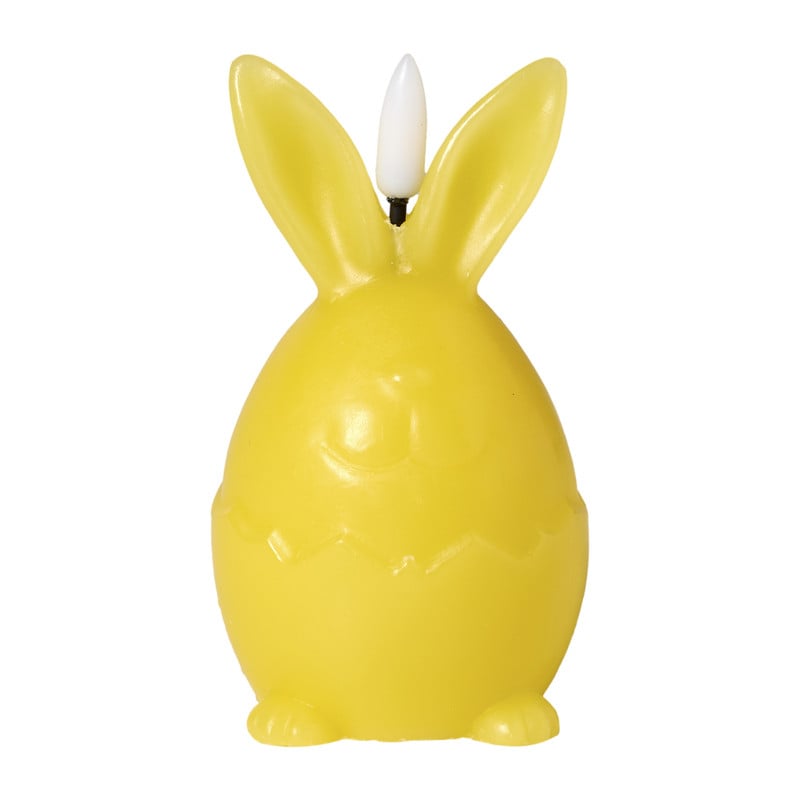 LED kaars paashaas - geel - &Oslash;6.4x11 cm