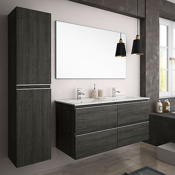 Ensemble Meuble de salle de bains Inglet 120cm Ebony