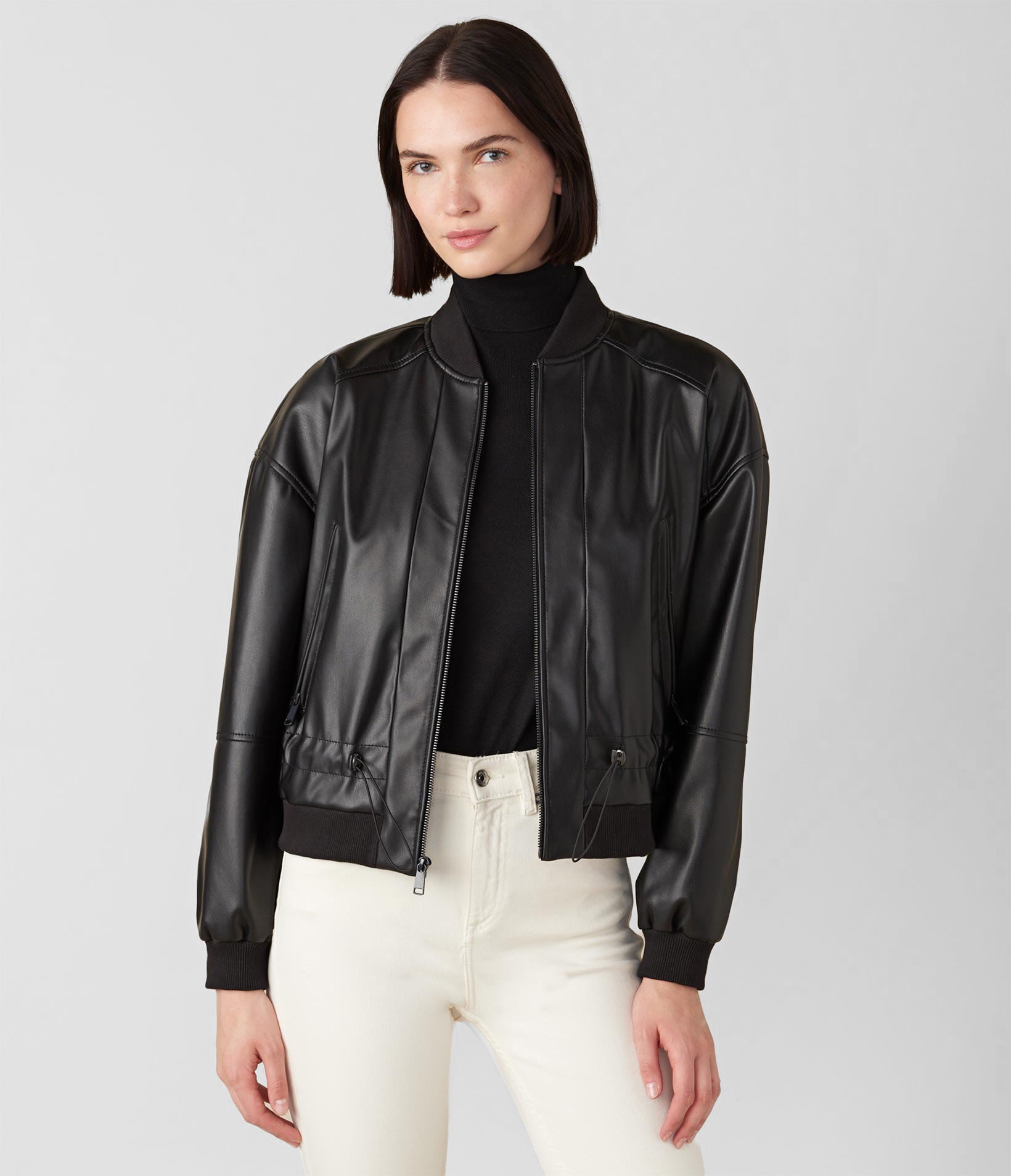 Jules Faux Leather Bomber