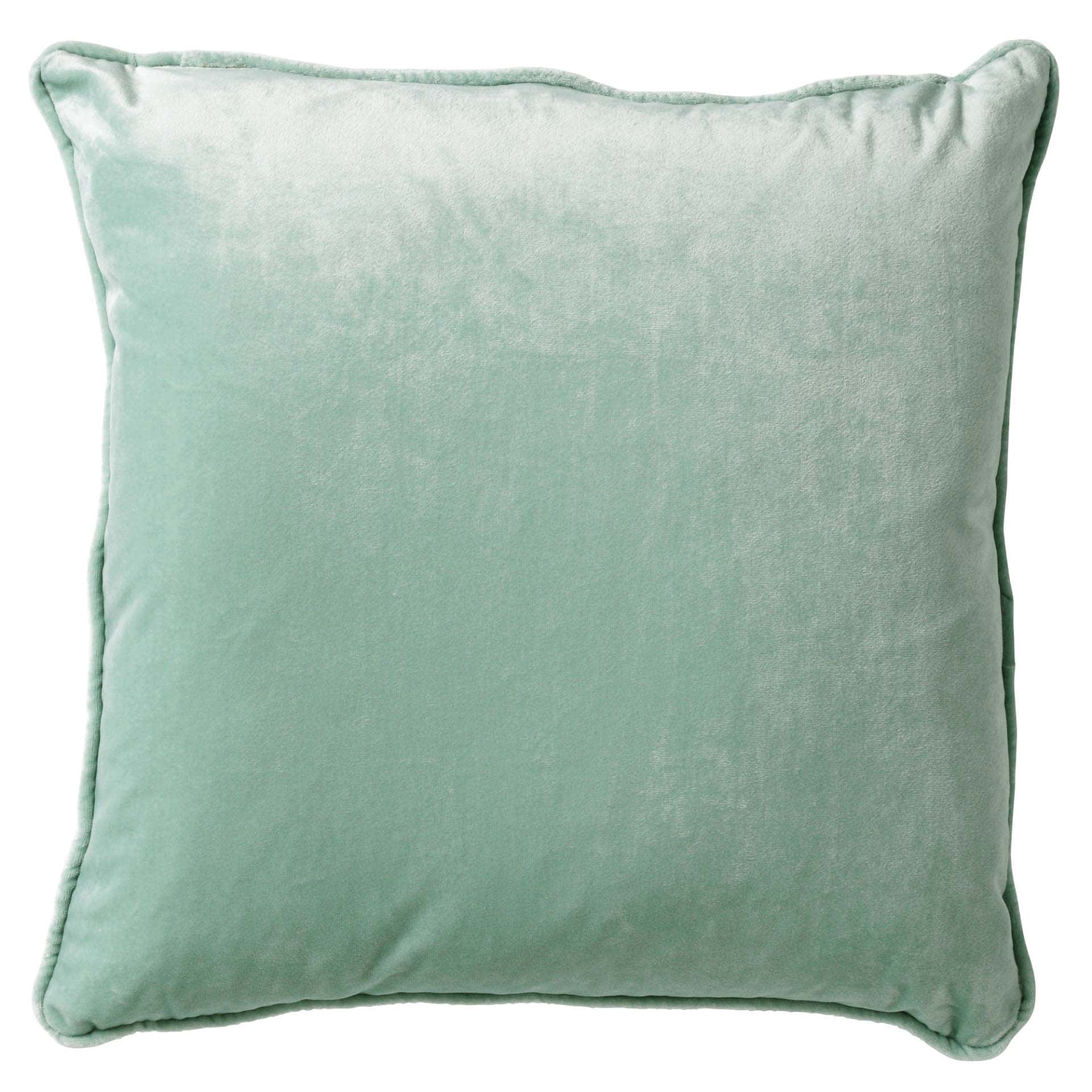FINN - Kussenhoes 45x45 cm - velvet - effen kleur - Jadeite - lichtgroen