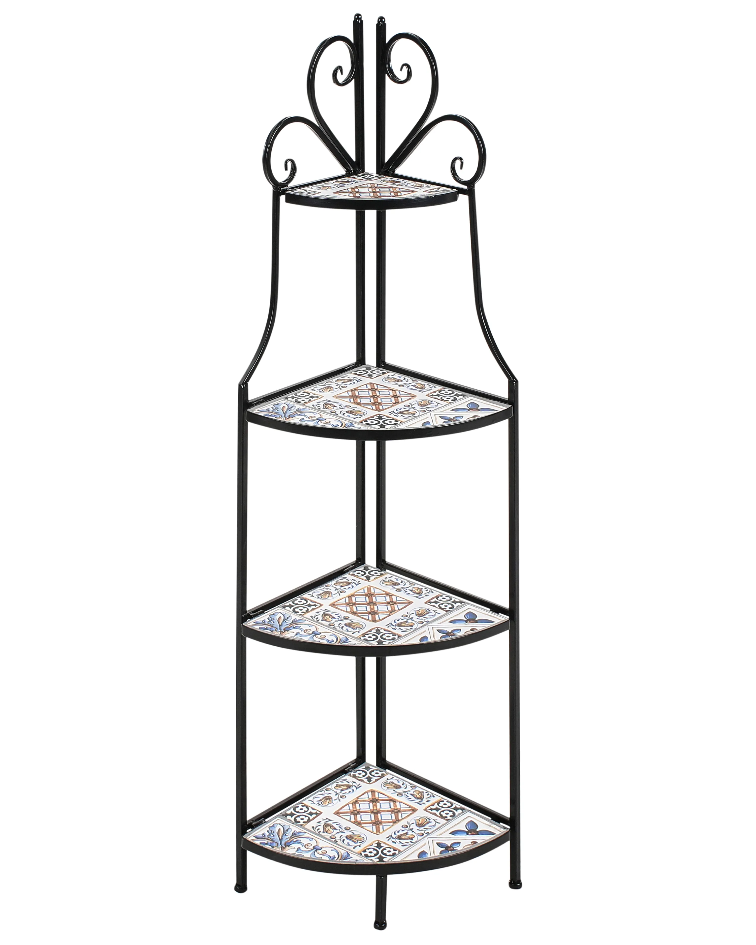 Shelving Unit FAVARA Metal 128 cm 43 cm Black