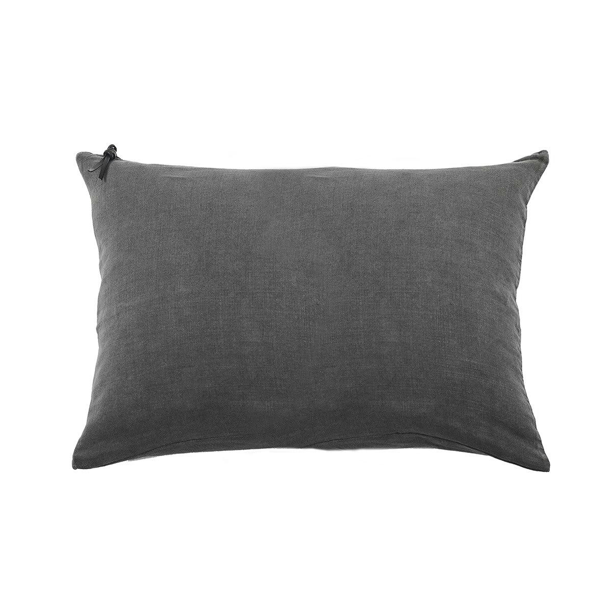 L'ESSENTIEL - Coussin Lin pur lavé  Gris Plomb 40x60