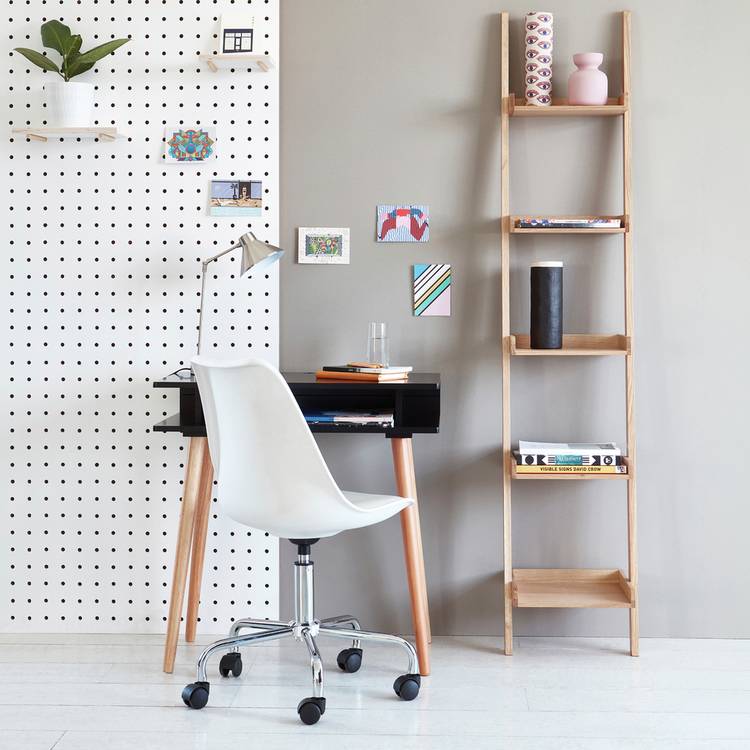 Habitat Jessie Oak Veneer Narrow Ladder Shelf