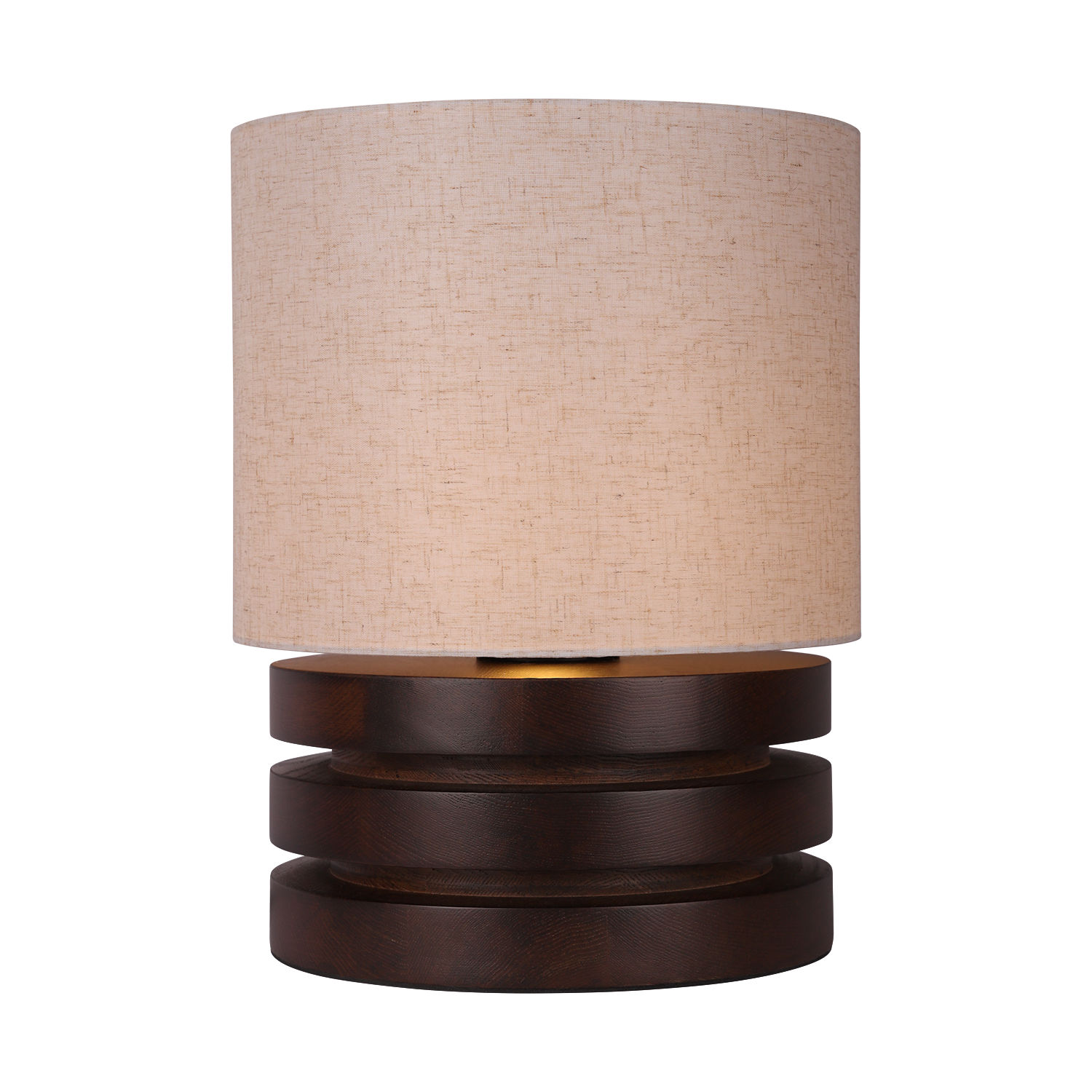 Atmooz Niagara tafellamp - Beige kap & eikenvoet - LED sfeerlamp
