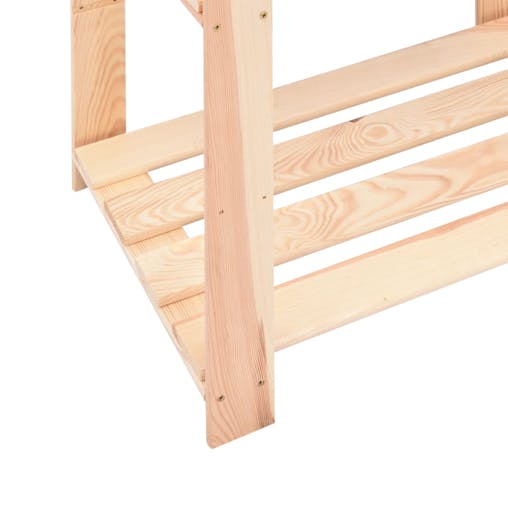 NNEVL 3-Tier Storage Racks 3 pcs 60x38x90 cm Solid Wood Pine 150 kg