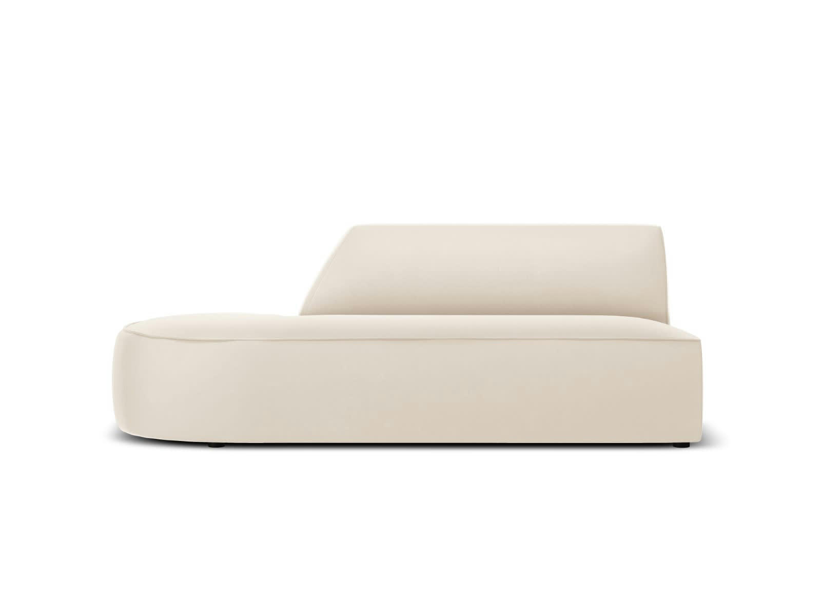CHARLES - Canapé Modulable Gauche 2 places en Velours Beige