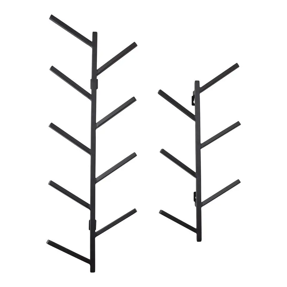 LOFT42 Tree Kapstok - Zwart �?Metaal �?9 haken - 74x25x8