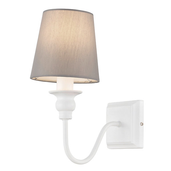 Applique murale Tulou E14 IP20 gris et blanc